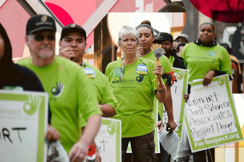 Protest against Walmart's retaliation against workers who speak out, California, 2013